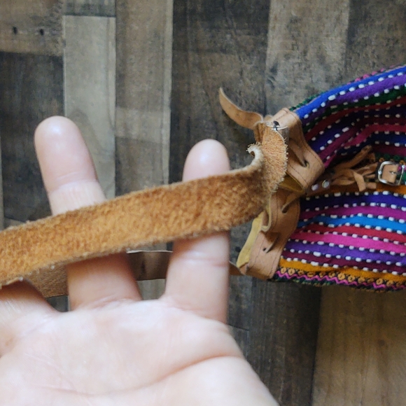 Vintage Boho Festival Gutalmalen Artisan Drawstring embroidered Crossbody Bag - Picture 8 of 13